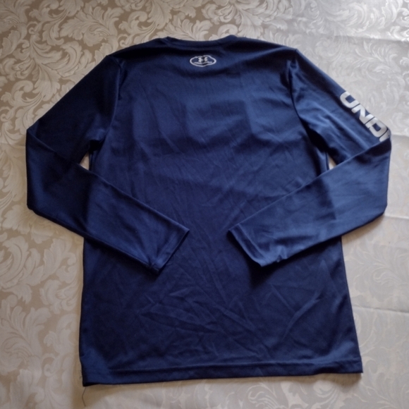 Under Armour Boys Navy Heat-Gear Long Sleeve - Picture 4 of 8
